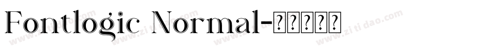Fontlogic Normal字体转换